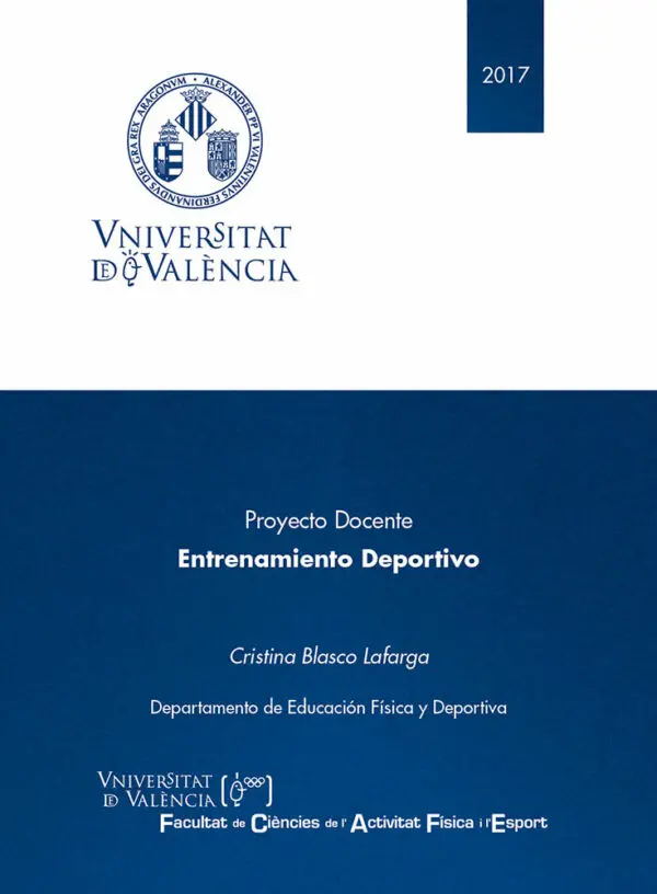 Entrenamiento Deportivo. Proyecto Docente